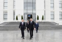 Azerbaijani president inaugurates new administrative building of Binagadi District Court (PHOTO)