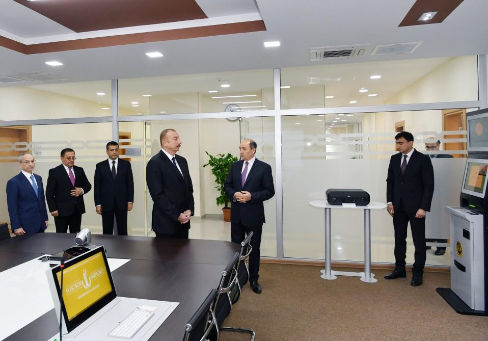 Azerbaijani president inaugurates new administrative building of Binagadi District Court (PHOTO)