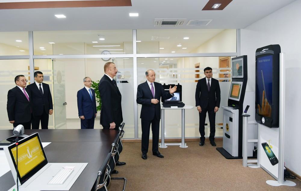 Azerbaijani president inaugurates new administrative building of Binagadi District Court (PHOTO)