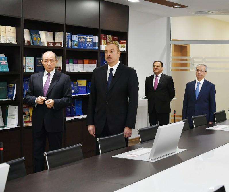 Azerbaijani president inaugurates new administrative building of Binagadi District Court (PHOTO)