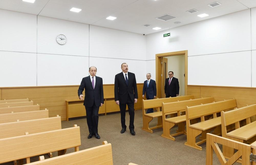 Azerbaijani president inaugurates new administrative building of Binagadi District Court (PHOTO)