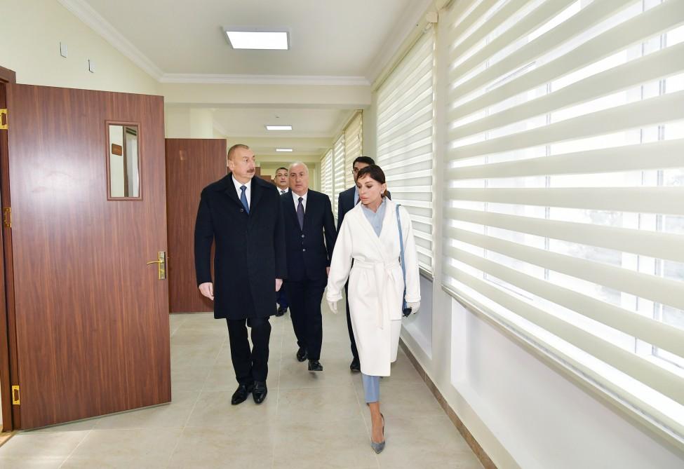 Azerbaijani president, first lady attend opening of residential complex for refugees, IDPs in Sumgait (PHOTO)