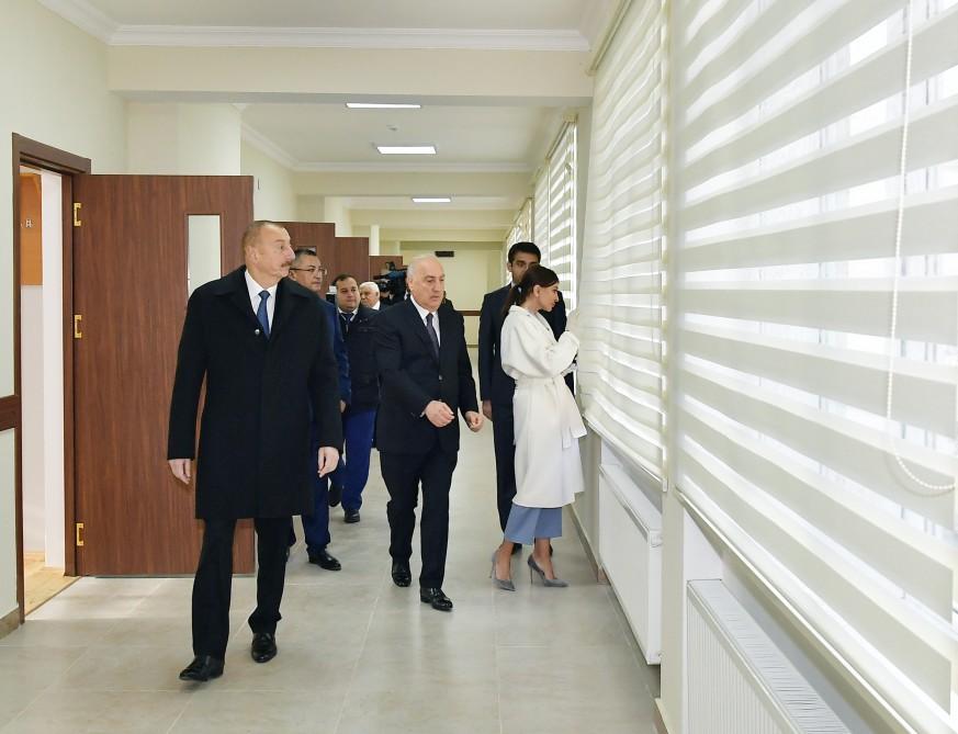 Azerbaijani president, first lady attend opening of residential complex for refugees, IDPs in Sumgait (PHOTO)