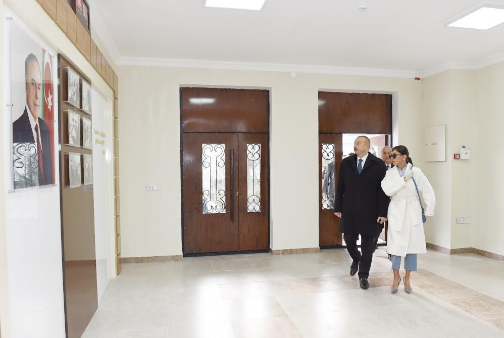 Azerbaijani president, first lady attend opening of residential complex for refugees, IDPs in Sumgait (PHOTO)