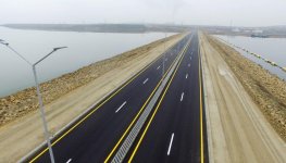 Azerbaijani president attends opening of road connecting Ziya Bunyadov avenue with Balakhani-Binagadi highway (PHOTO)