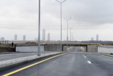 Azerbaijani president attends opening of road connecting Ziya Bunyadov avenue with Balakhani-Binagadi highway (PHOTO)