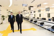 Azerbaijani president inaugurates new residence of real estate services (PHOTO)