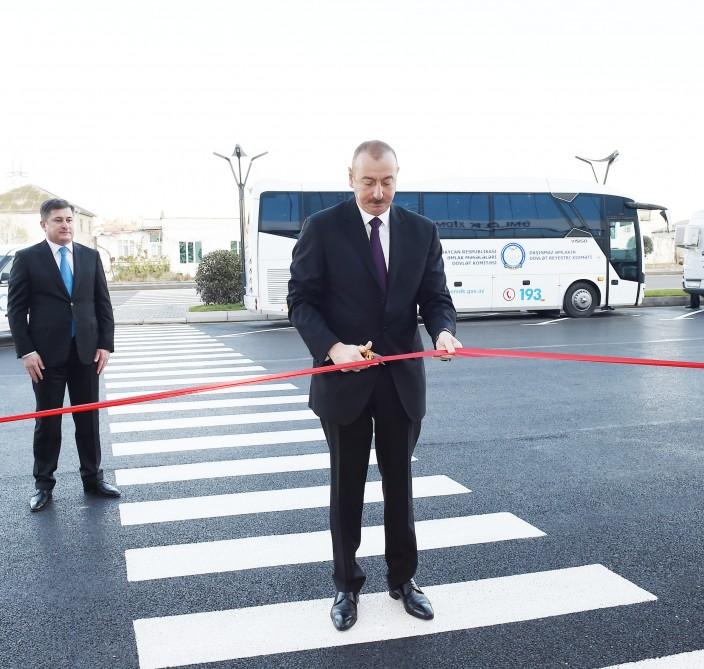 Azerbaijani president inaugurates new residence of real estate services (PHOTO)