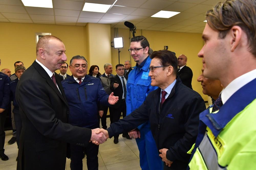 Ilham Aliyev attends inauguration of SOCAR carbamide plant (PHOTO)