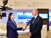 President Aliyev interviewed by Rossiya 1 TV channel in Davos (PHOTO)