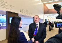 President Aliyev interviewed by Rossiya 1 TV channel in Davos (PHOTO)