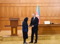 President Ilham Aliyev, First Lady Mehriban Aliyeva meet martyr families (PHOTO)