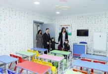First VP Mehriban Aliyeva attends opening of kindergarten in Baku (PHOTO)