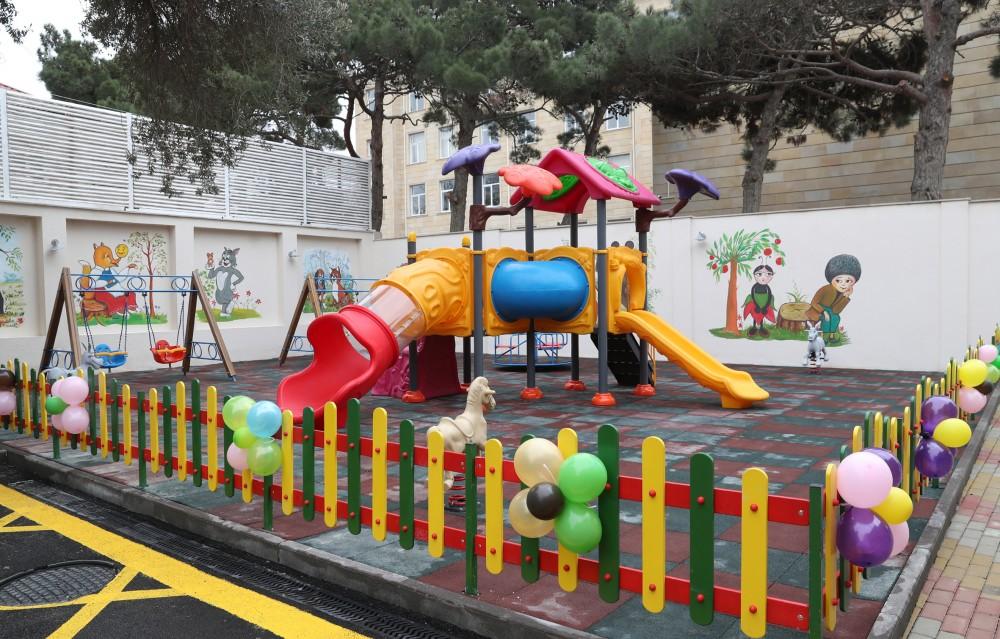 First VP Mehriban Aliyeva attends opening of kindergarten in Baku (PHOTO)