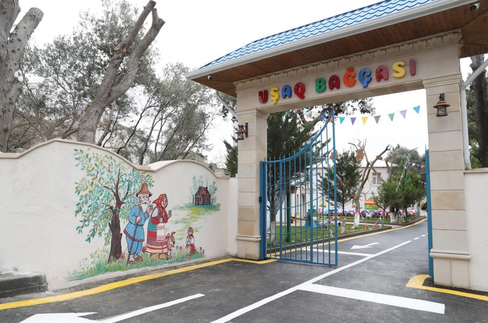 First VP Mehriban Aliyeva attends opening of kindergarten in Baku (PHOTO)