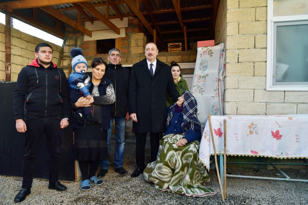 President Ilham Aliyev visited quake-hit Shamakhi (PHOTO)