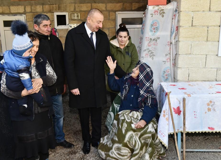 President Ilham Aliyev visited quake-hit Shamakhi (PHOTO)