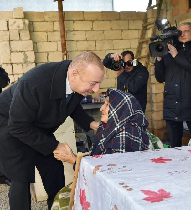 President Ilham Aliyev visited quake-hit Shamakhi (PHOTO)
