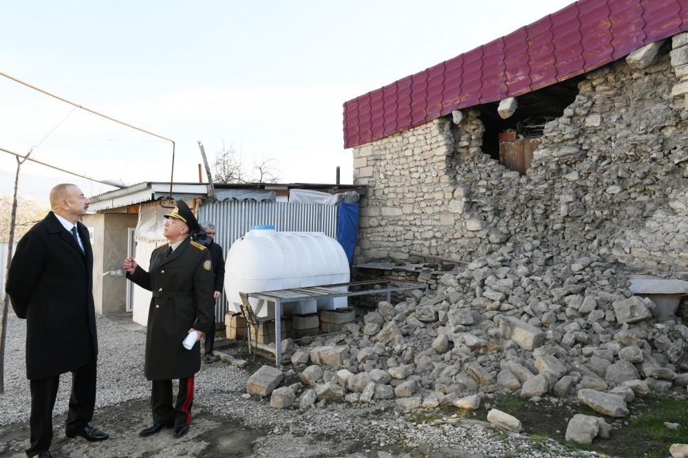President Ilham Aliyev visited quake-hit Shamakhi (PHOTO)