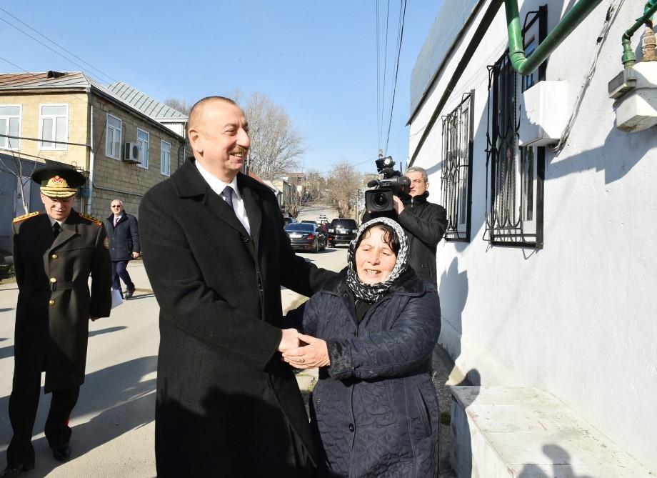 President Ilham Aliyev visited quake-hit Shamakhi (PHOTO)