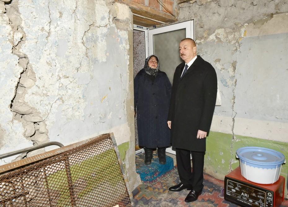 President Ilham Aliyev visited quake-hit Shamakhi (PHOTO)