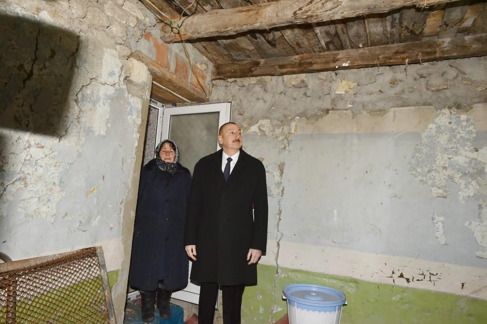 President Ilham Aliyev visited quake-hit Shamakhi (PHOTO)