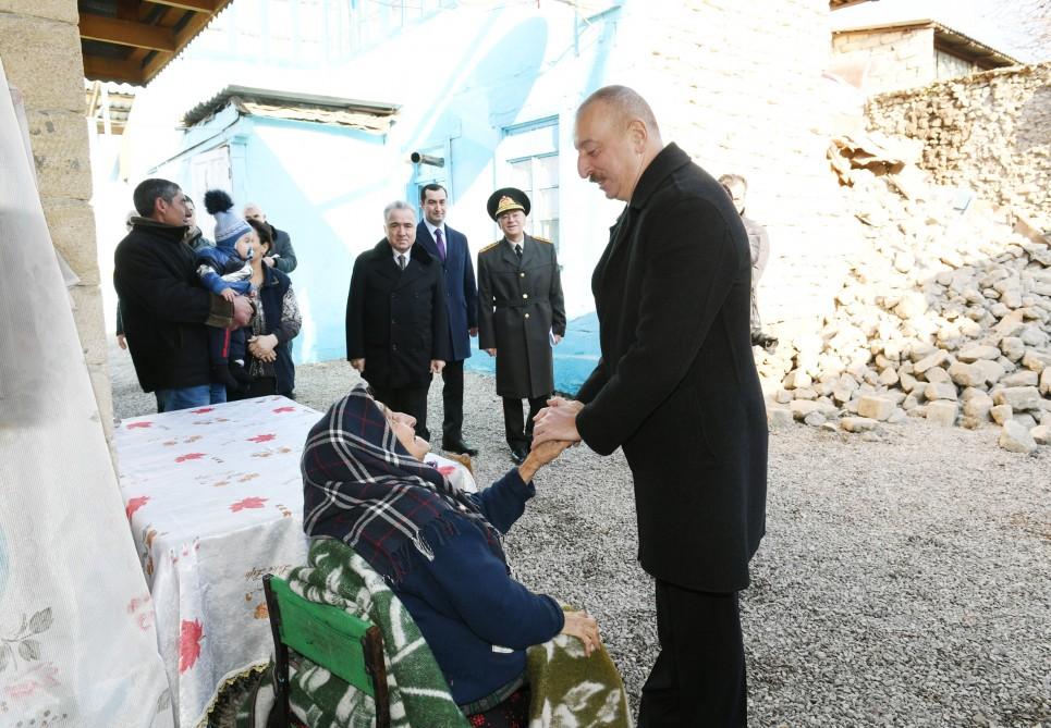 President Ilham Aliyev visited quake-hit Shamakhi (PHOTO)