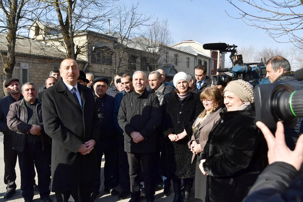 President Ilham Aliyev visited quake-hit Shamakhi (PHOTO)