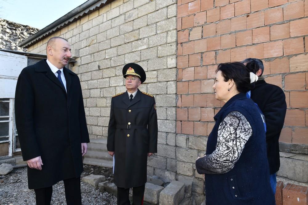 President Ilham Aliyev visited quake-hit Shamakhi (PHOTO)