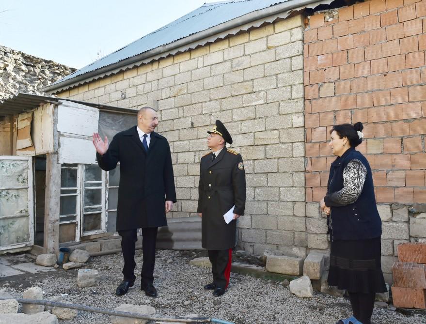 President Ilham Aliyev visited quake-hit Shamakhi (PHOTO)