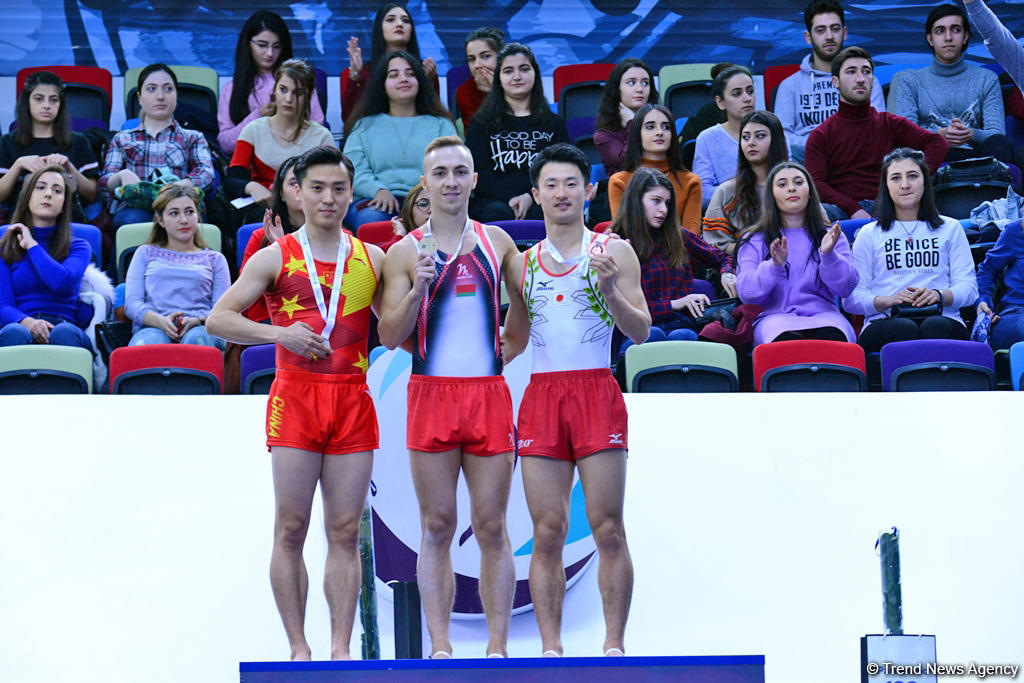 Winners of individual trampoline program as part of World Cup awarded in Baku (PHOTO)