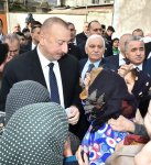 Azerbaijani president, first lady arrive in Shamakhi district for visit (PHOTO)