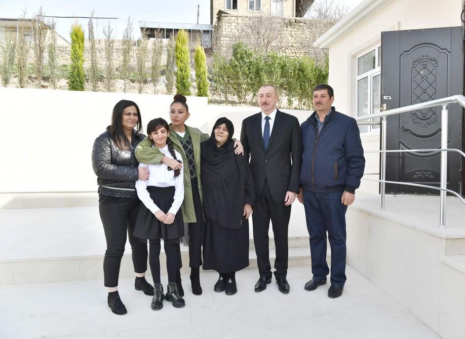 Azerbaijani president, first lady arrive in Shamakhi district for visit (PHOTO)