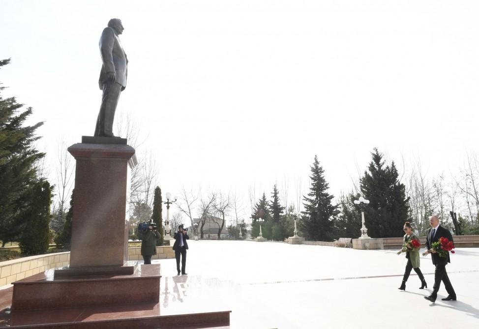 Azerbaijani president, first lady arrive in Shamakhi district for visit (PHOTO)