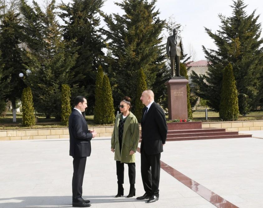 Azerbaijani president, first lady arrive in Shamakhi district for visit (PHOTO)