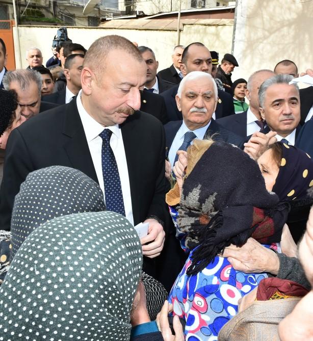 Azerbaijani president, first lady arrive in Shamakhi district for visit (PHOTO)