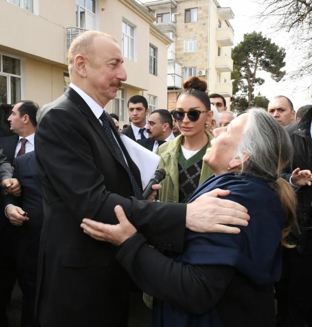 Azerbaijani president, first lady arrive in Shamakhi district for visit (PHOTO)