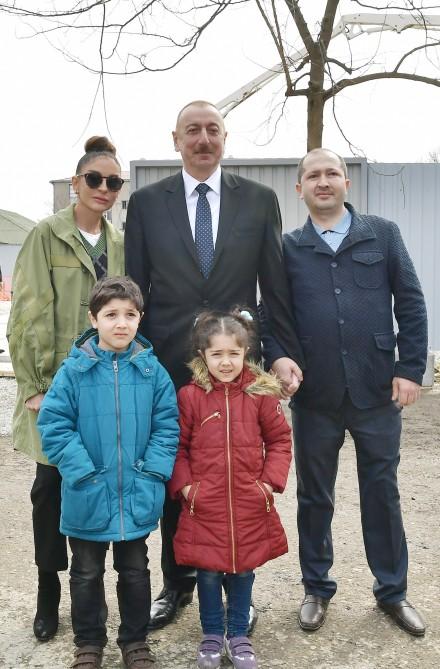 Azerbaijani president, first lady arrive in Shamakhi district for visit (PHOTO)