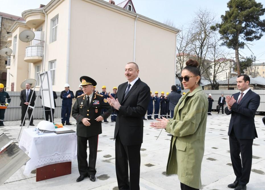 Azerbaijani president, first lady arrive in Shamakhi district for visit (PHOTO)