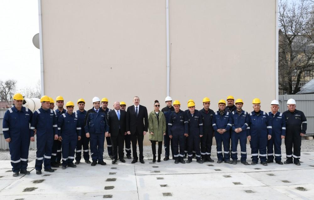 Azerbaijani president, first lady arrive in Shamakhi district for visit (PHOTO)