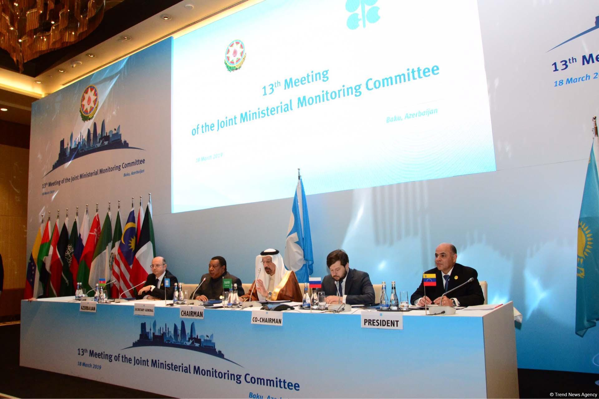 OPEC/non-OPEC Joint Ministerial Monitoring Committee meeting underway in Baku (PHOTO)