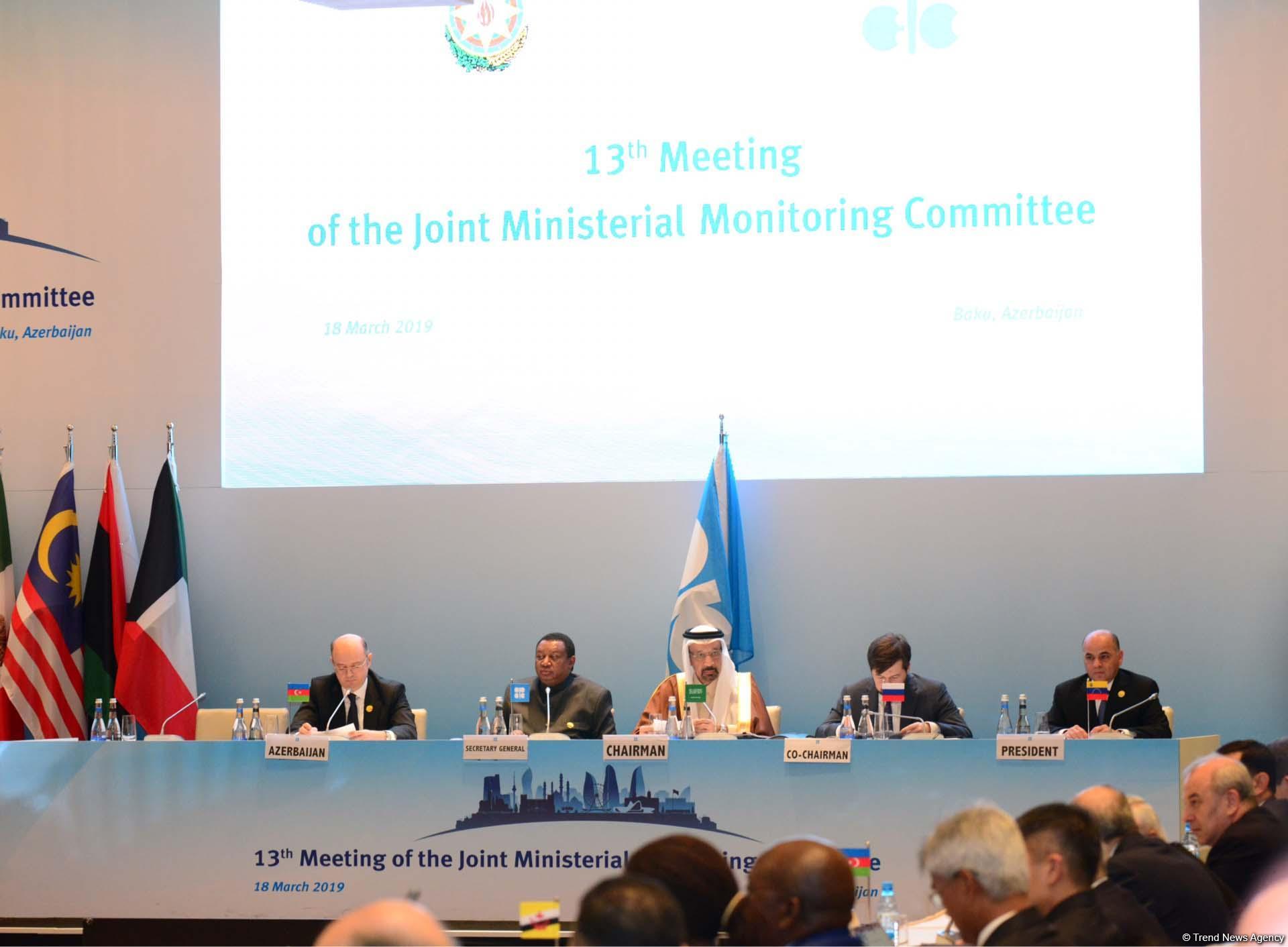 OPEC/non-OPEC Joint Ministerial Monitoring Committee meeting underway in Baku (PHOTO)