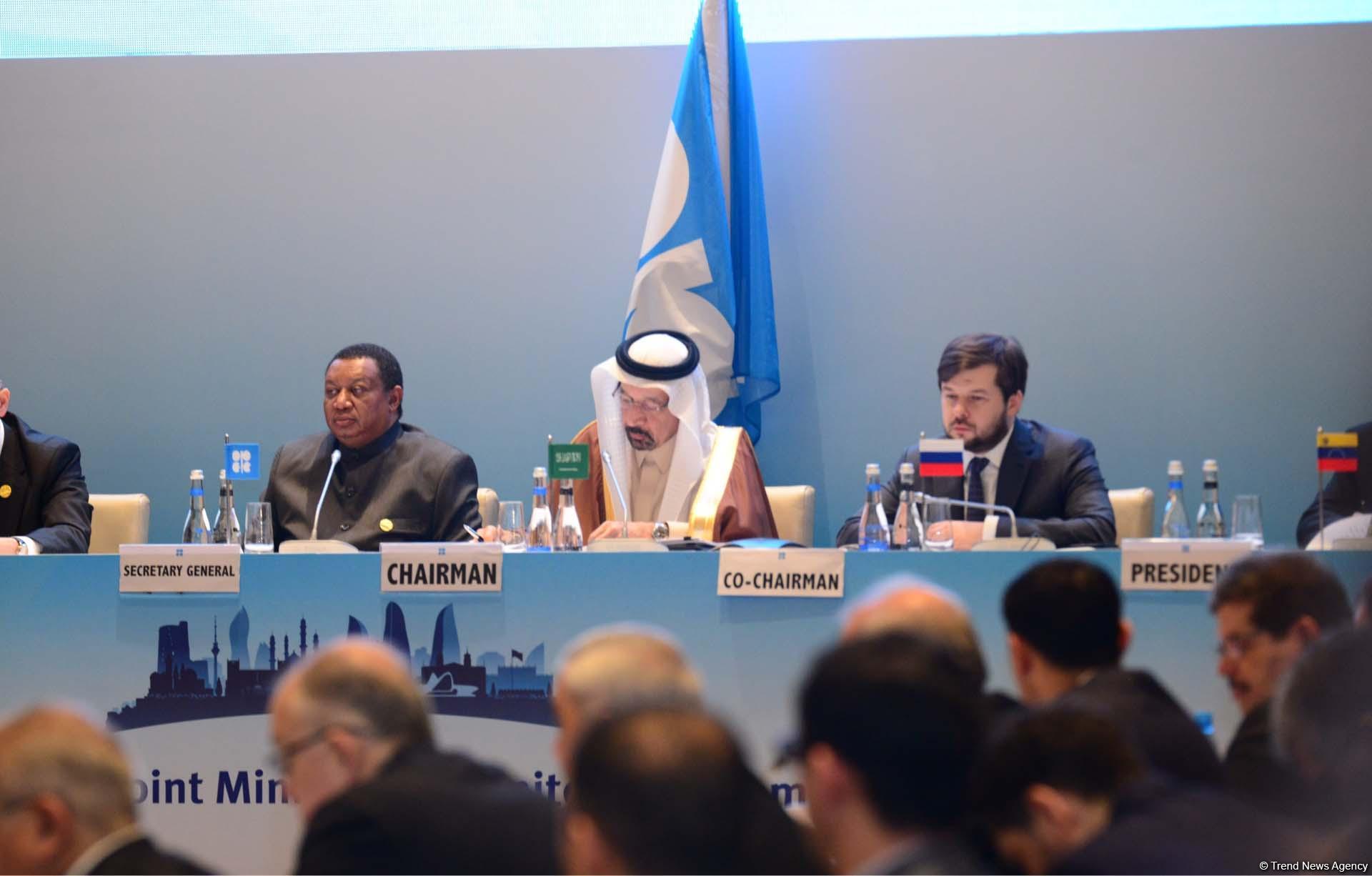 OPEC/non-OPEC Joint Ministerial Monitoring Committee meeting underway in Baku (PHOTO)