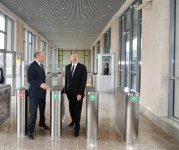 President Ilham Aliyev views conditions created at Bakmil station of Baku Metro after major overhaul (PHOTO)