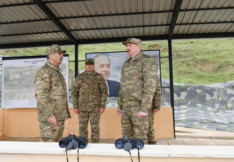 President Ilham Aliyev visits military unit of Special Forces of Defense Ministry (PHOTO)