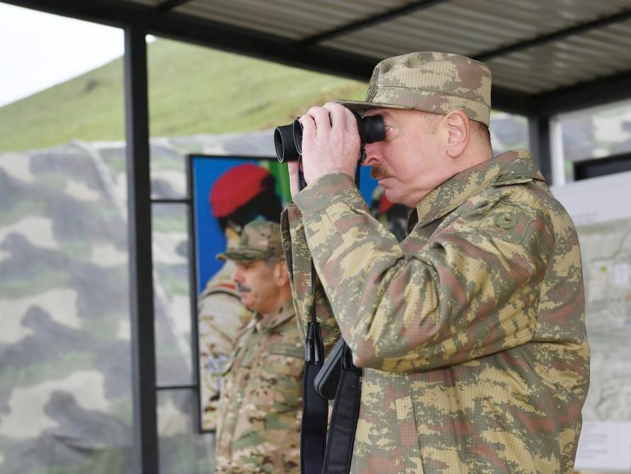 President Ilham Aliyev visits military unit of Special Forces of Defense Ministry (PHOTO)