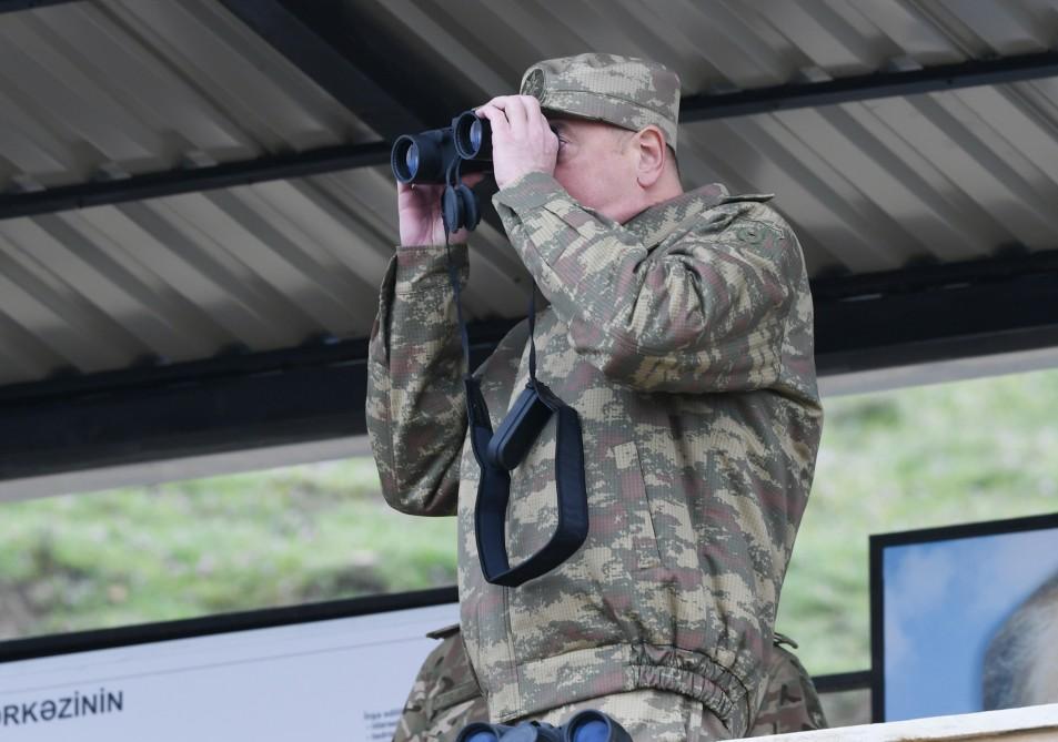 President Ilham Aliyev visits military unit of Special Forces of Defense Ministry (PHOTO)