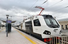 President Ilham Aliyev views passenger train to run on Baku-Tbilisi- Kars route (PHOTO)