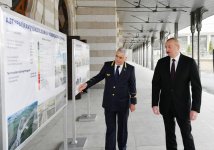 President Ilham Aliyev views passenger train to run on Baku-Tbilisi- Kars route (PHOTO)