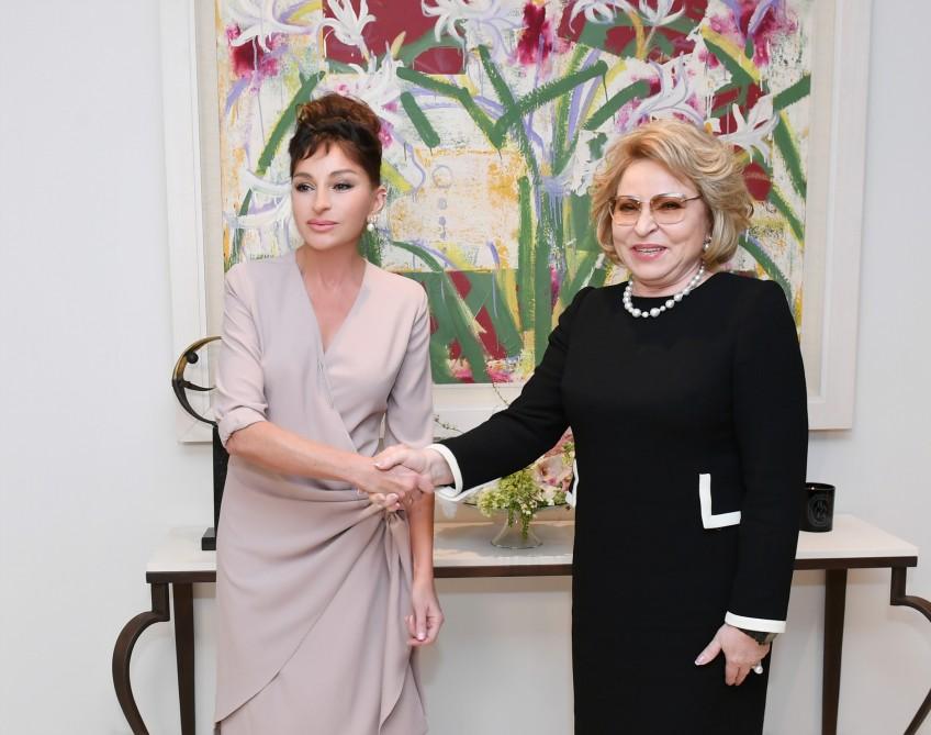 Azerbaijan's First VP Mehriban Aliyeva meets Chairperson of Russian Federation Council (PHOTO)